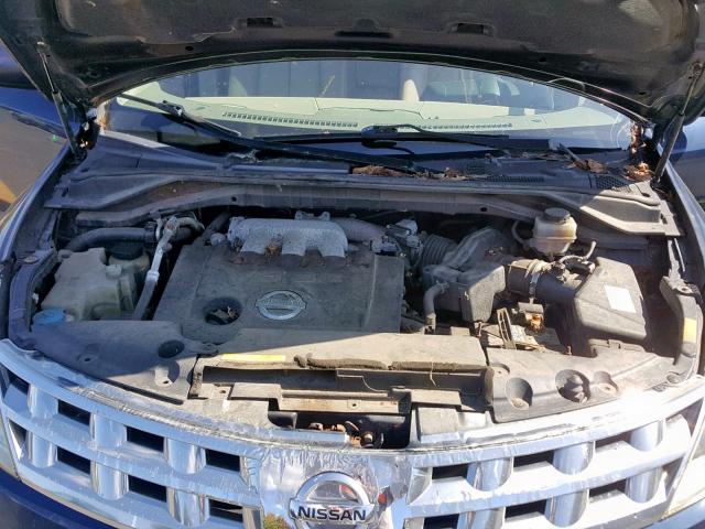 JN8AZ08W23W212066 - 2003 NISSAN MURANO SL BLUE photo 7