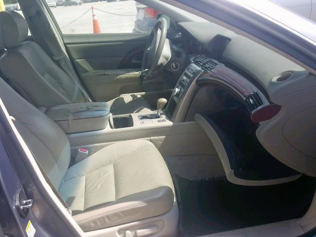 JH4KB16557C000594 - 2007 ACURA RL GRAY photo 5