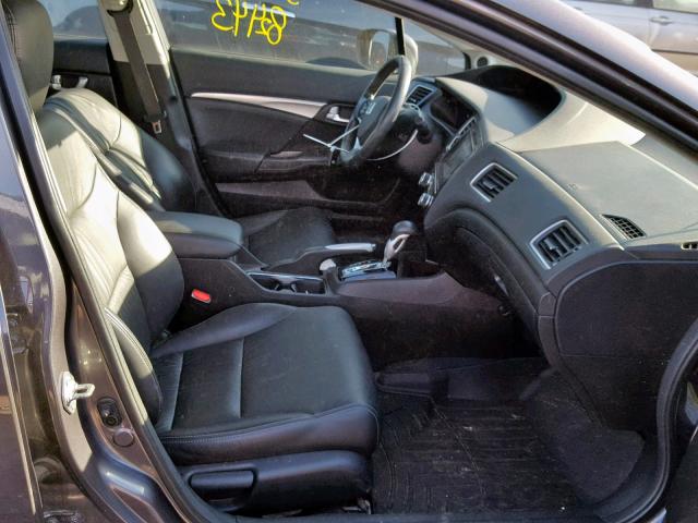 19XFB2F97FE048214 - 2015 HONDA CIVIC EXL 灰色 照片 5