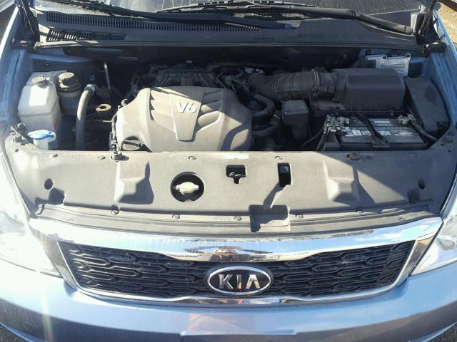 KNDMG4C72C6503656 - 2012 KIA SEDONA LX BLUE photo 7