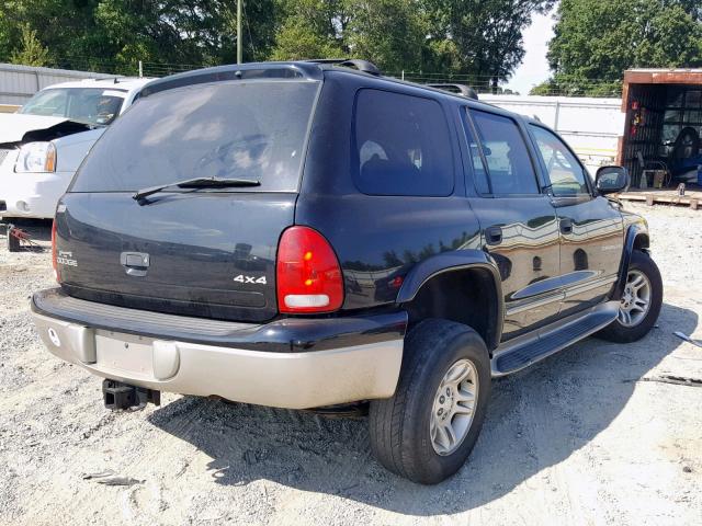 1B4HS28N81F528440 - 2001 DODGE DURANGO BLACK photo 4