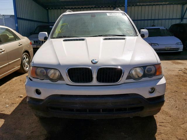 5UXFB33523LH42840 - 2003 BMW X5 4.4I WHITE photo 9