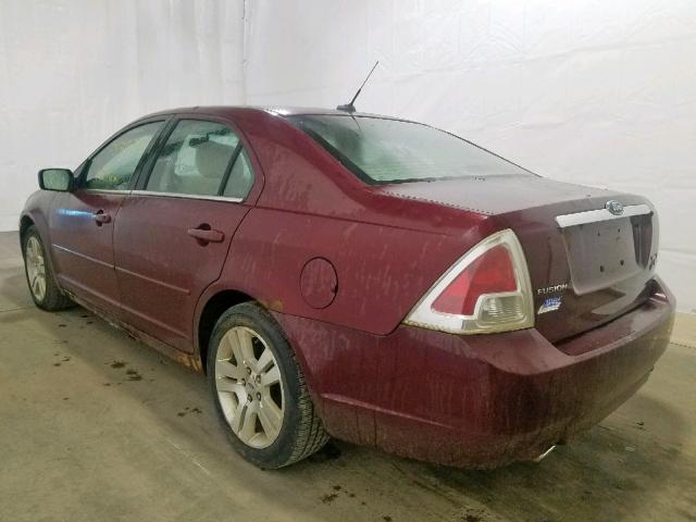 3FAHP02137R170986 - 2007 FORD FUSION SEL RED photo 3