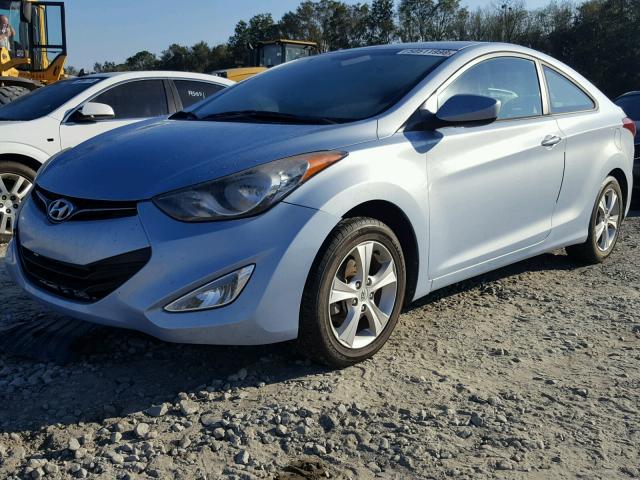 KMHDH6AE4DU014114 - 2013 HYUNDAI ELANTRA CO BLUE photo 2