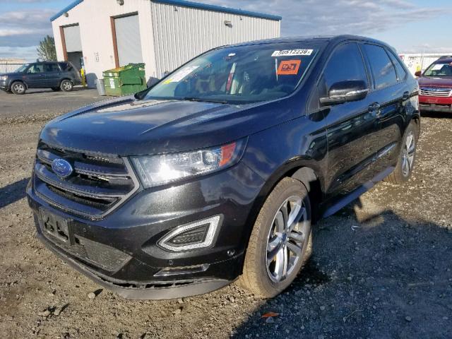 2FMTK4AP0FBB56018 - 2015 FORD EDGE SPORT BLACK photo 2