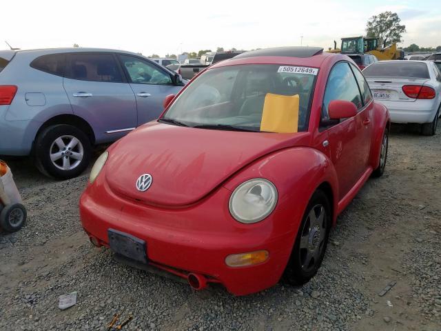 3VWCD21C0YM486398 - 2000 VOLKSWAGEN NEW BEETLE წითელი ფოტო 2