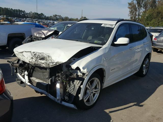 5UXWX7C53E0E76998 - 2014 BMW X3 XDRIVE3 WHITE photo 2