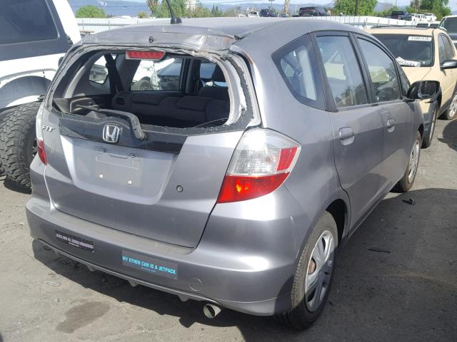 JHMGE8H22AS010733 - 2010 HONDA FIT GRAY photo 4