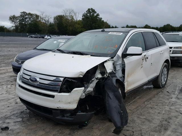 2FMDK4KC6ABA60354 - 2010 FORD EDGE LIMIT WHITE photo 2