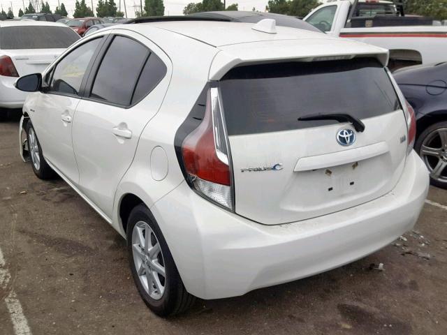 JTDKDTB39F1104592 - 2015 TOYOTA PRIUS C WHITE photo 3