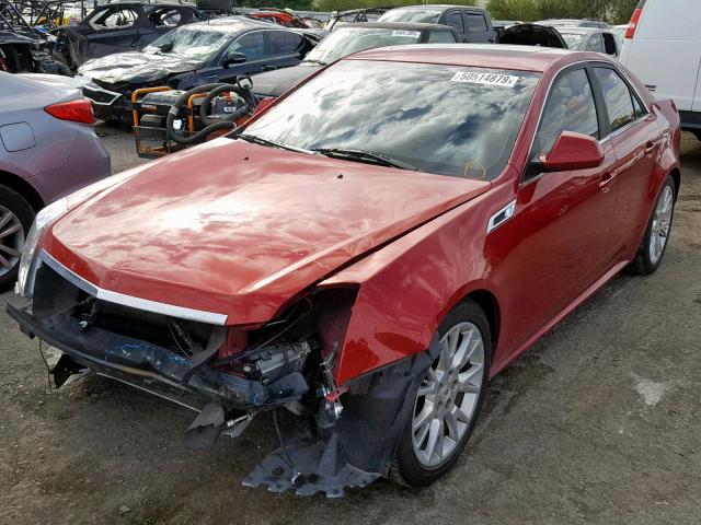 1G6DP5ED1B0129425 - 2011 CADILLAC CTS PREMIU RED photo 2