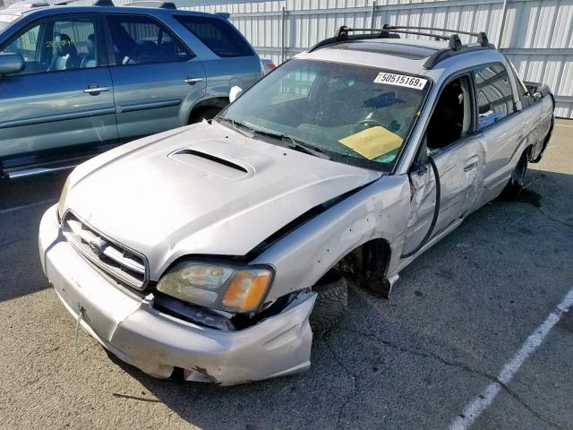 4S4BT63C755100496 - 2005 SUBARU BAJA TURBO SILVER photo 2