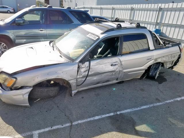 4S4BT63C755100496 - 2005 SUBARU BAJA TURBO SILVER photo 9