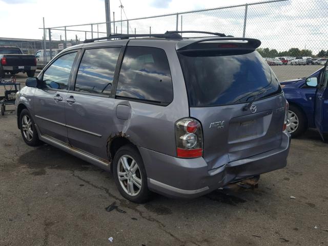 JM3LW28A640529230 - 2004 MAZDA MPV WAGON GRAY photo 3