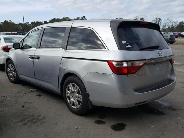 5FNRL5H21BB010235 - 2011 HONDA ODYSSEY LX SILVER photo 3