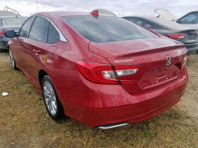 1HGCV1F11JA067188 - 2018 HONDA ACCORD LX RED photo 3