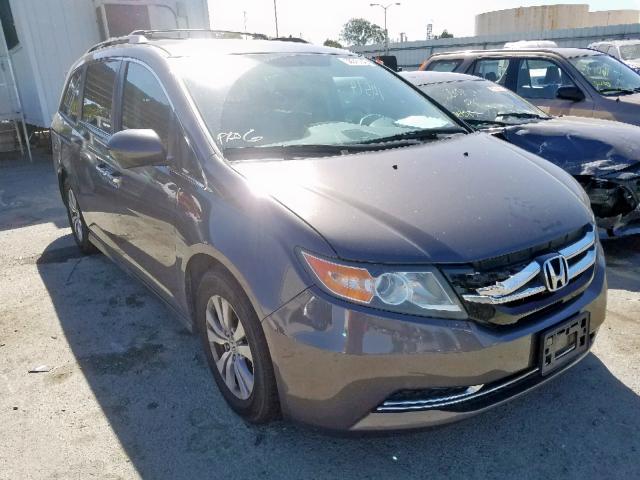 5FNRL5H48EB124111 - 2014 HONDA ODYSSEY EX GRAY photo 1