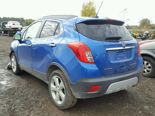 KL4CJASB0FB083094 - 2015 BUICK ENCORE BLUE photo 3