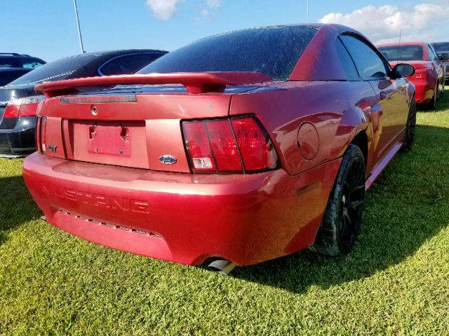1FAFP42X42F177728 - 2002 FORD MUSTANG GT BURGUNDY photo 4