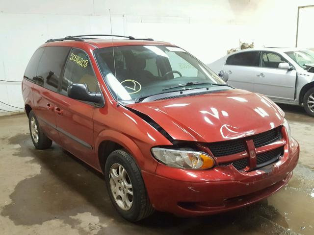 1D4GP45R34B572492 - 2004 DODGE CARAVAN SX MAROON photo 1