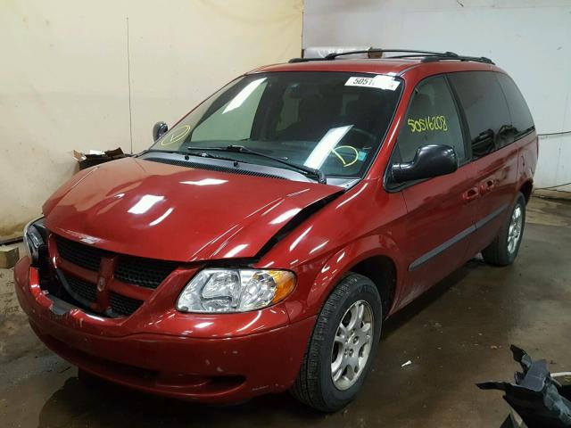 1D4GP45R34B572492 - 2004 DODGE CARAVAN SX MAROON photo 2