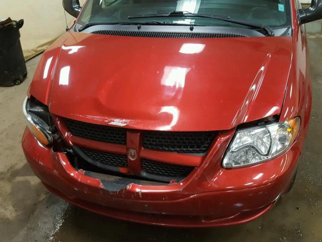 1D4GP45R34B572492 - 2004 DODGE CARAVAN SX MAROON photo 7