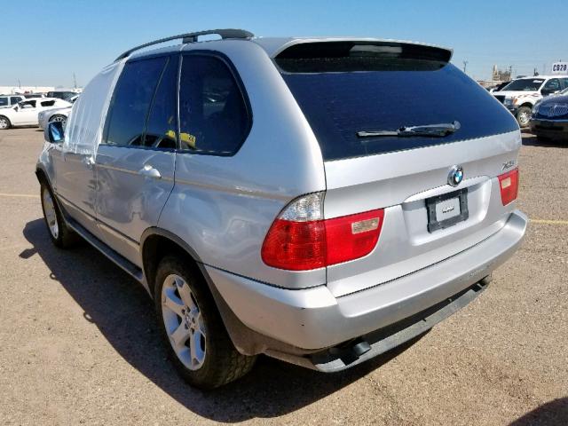 5UXFA13574LU39929 - 2004 BMW X5 3.0I SILVER photo 3