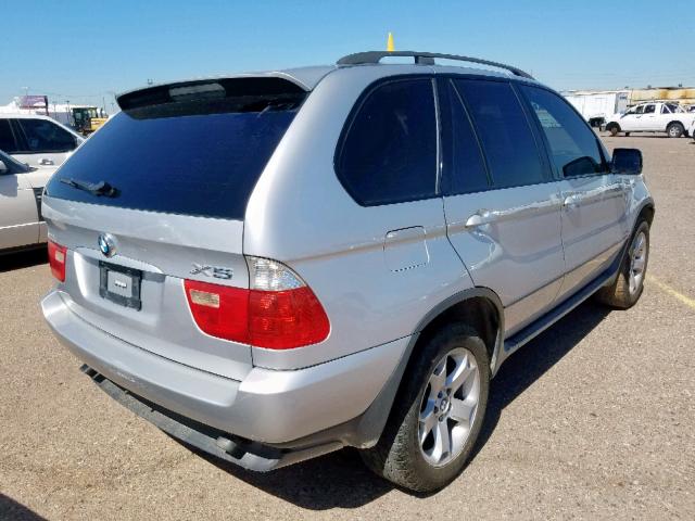 5UXFA13574LU39929 - 2004 BMW X5 3.0I SILVER photo 4