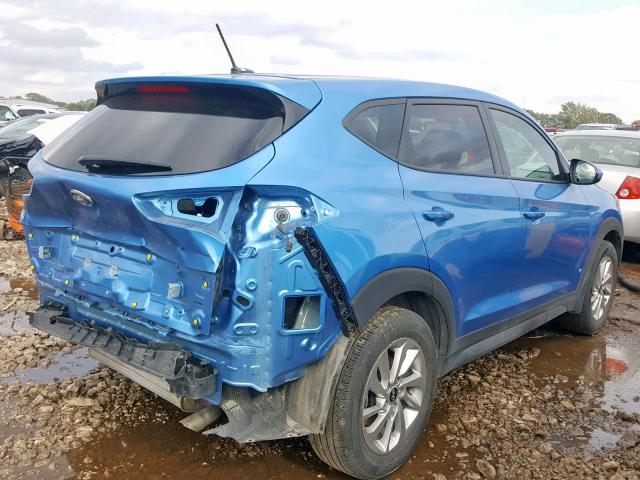 KM8J23A47GU039779 - 2016 HYUNDAI TUCSON SE BLUE photo 4