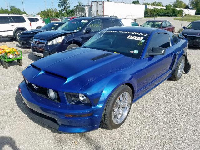 1ZVHT82H085198389 - 2008 FORD MUSTANG GT BLUE photo 2