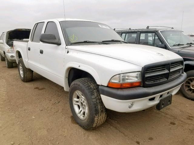 1D7HG38N64S574196 - 2004 DODGE DAKOTA QUA WHITE photo 1