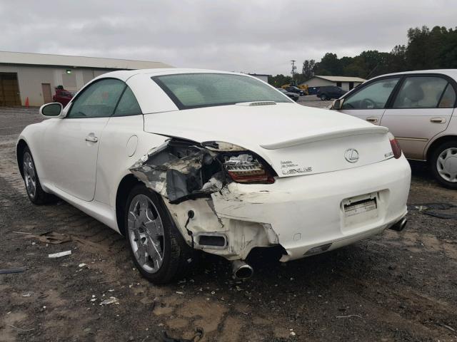 JTHFN48Y569006375 - 2006 LEXUS SC 430 WHITE photo 3