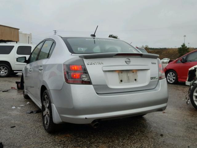 3N1AB6AP1CL618466 - 2012 NISSAN SENTRA 2.0 SILVER photo 3