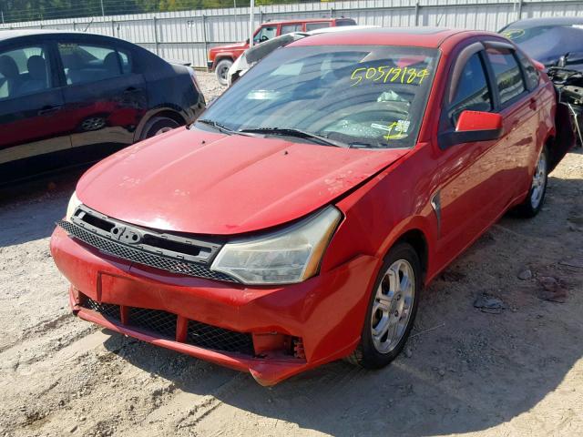 1FAHP35N08W280778 - 2008 FORD FOCUS SE RED photo 2