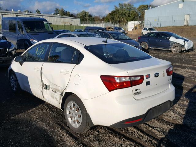 KNADN4A34D6294411 - 2013 KIA RIO EX WHITE photo 3