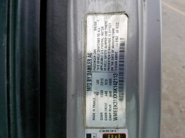 WMEEK31XX8K142113 - 2008 SMART FORTWO PAS 双色 照片 10