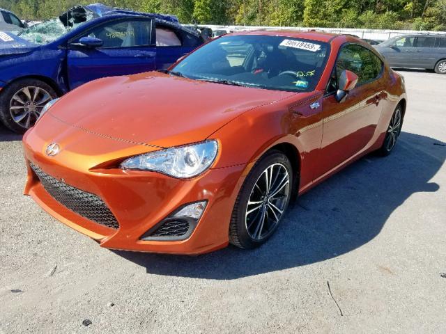 JF1ZNAA19F9712541 - 2015 TOYOTA SCION FR-S ORANGE photo 2