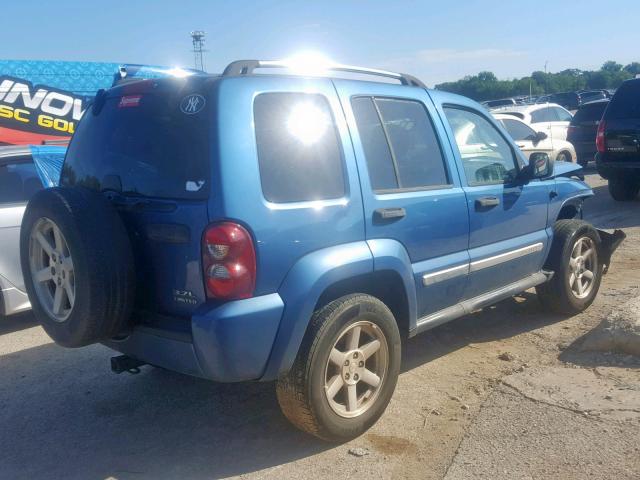 1J4GK58K76W251402 - 2006 JEEP LIBERTY LI BLUE photo 4