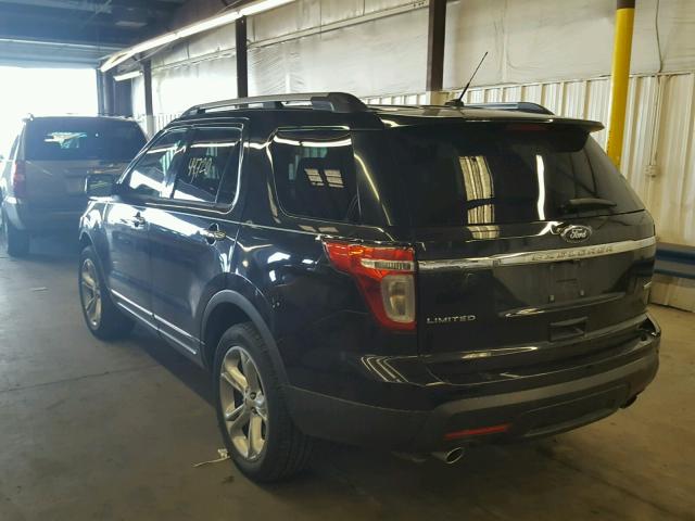 1FM5K8F88FGA66058 - 2015 FORD EXPLORER L BLACK photo 3