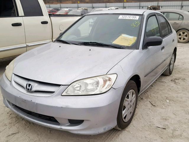 2HGES16355H544800 - 2005 HONDA CIVIC DX V SILVER photo 2