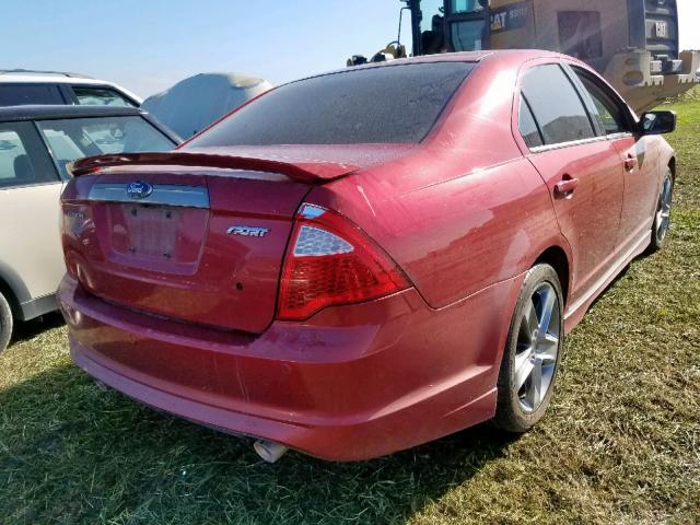 3FAHP0KC7BR148726 - 2011 FORD FUSION SPO MAROON photo 4