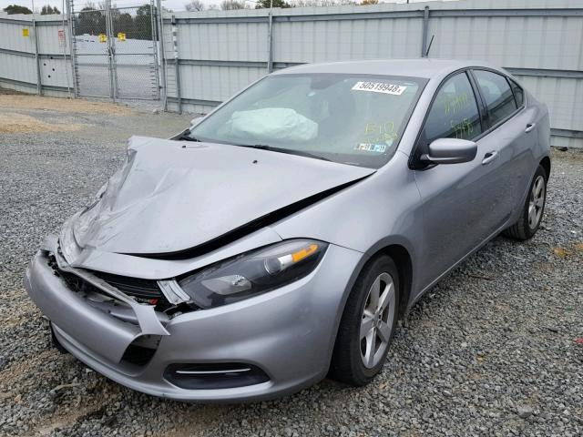 1C3CDFBB7GD766253 - 2016 DODGE DART SXT SILVER photo 2