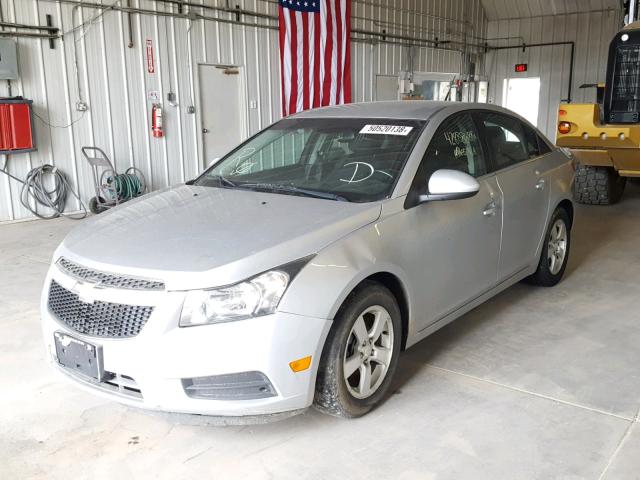 1G1PC5SB4D7107110 - 2013 CHEVROLET CRUZE LT SILVER photo 2