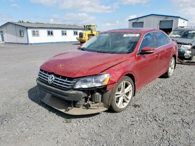 1VWBV7A39FC055918 - 2015 VOLKSWAGEN PASSAT SE MAROON photo 2