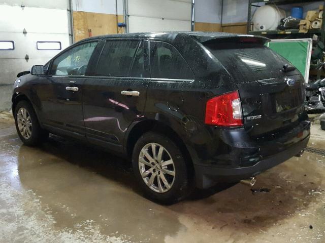 2FMDK3JC4BBB59719 - 2011 FORD EDGE SEL BLACK photo 3