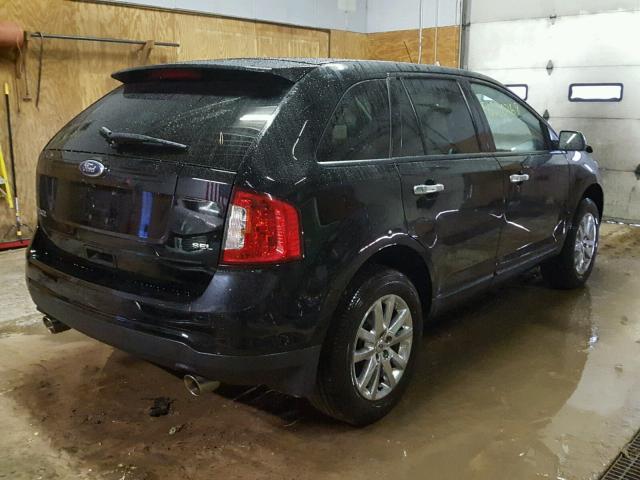 2FMDK3JC4BBB59719 - 2011 FORD EDGE SEL BLACK photo 4