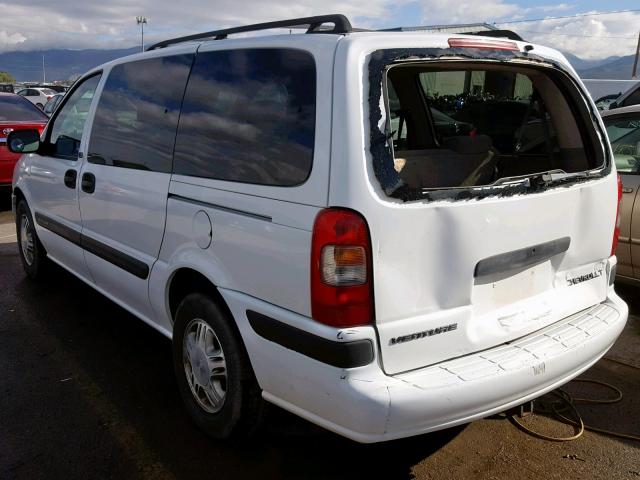 1GNDX03E21D237899 - 2001 CHEVROLET VENTURE WHITE photo 3