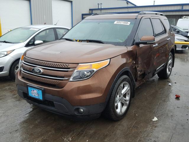 1FMHK8F89CGA10767 - 2012 FORD EXPLORER L BROWN photo 2