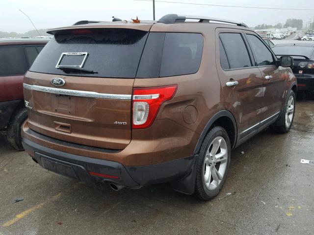 1FMHK8F89CGA10767 - 2012 FORD EXPLORER L BROWN photo 4