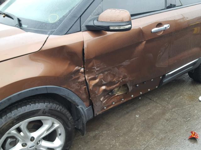 1FMHK8F89CGA10767 - 2012 FORD EXPLORER L BROWN photo 9